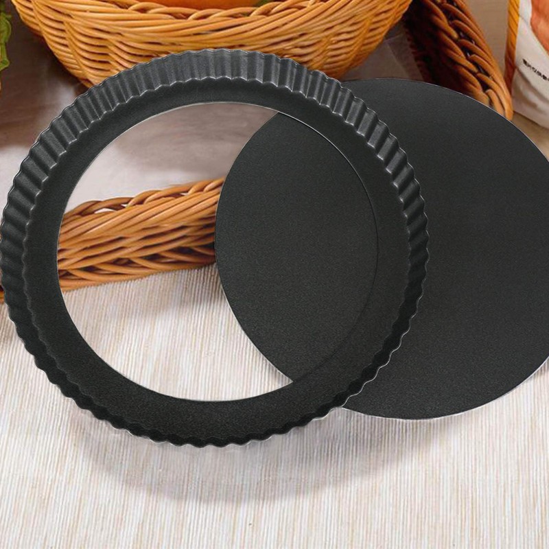 Tart Pan 11 Inch, Beasea Non Stick Tart Pan with