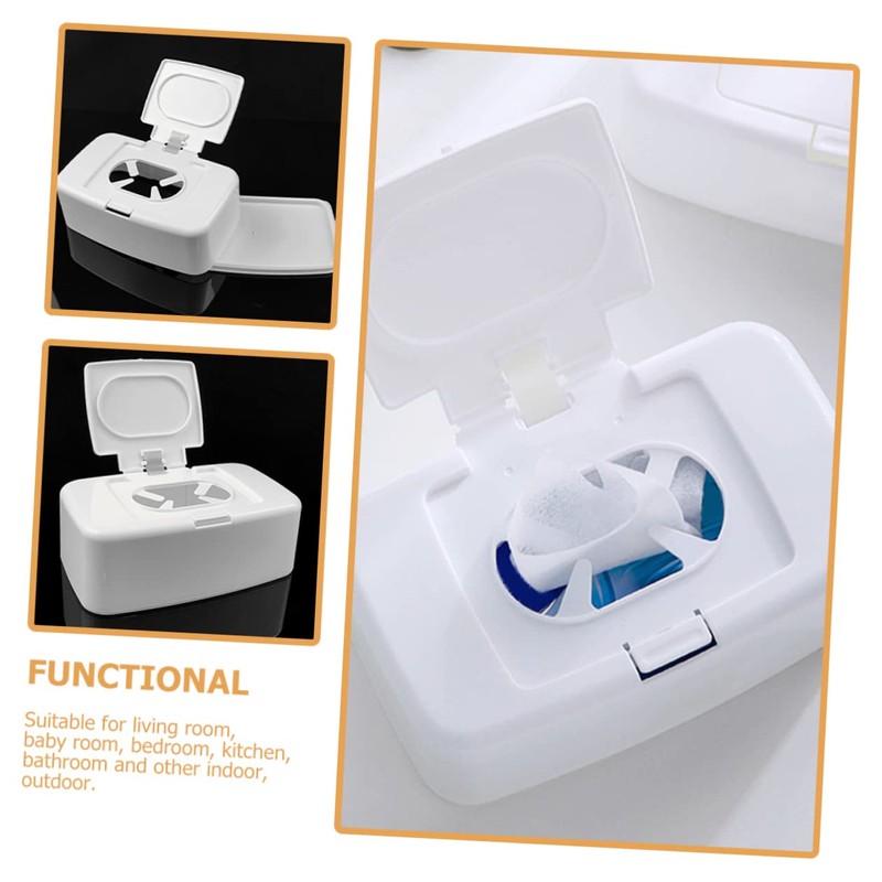 Baby Wipes Dispenser Plastic Organizer Box Storage Box Push Button