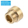 PATIKIL Shower Head Extension Arm, 2 Pack Brass G1/2 Male