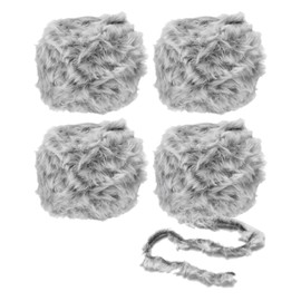 PATIKIL 35yds Faux Fur Yarn, 4 Skeins Fuzzy Yarn Crochet Fluffy Yarn Soft Chunky Polyester Plush Fur Eyelash for Crocheting Knit Blanket Rug Sweater Scarf Hat Bear Craft, Black White