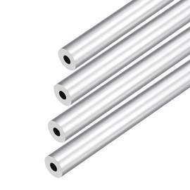 DMiotech Pack of 4 (10 mm outer diameter x 4 mm inner diameter) 6063 aluminium round tube, 300 mm length, industrial metal tube for machine frame construction, DIY projects