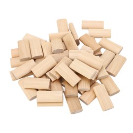 50 Pcs Domino Tenon 10x50mm Loose Tenons Flat Wood Dowel Solid Beech Wood Tenon Insertion Block for Woodworking Furniture Splicing Cabinet Making Frame Engineering