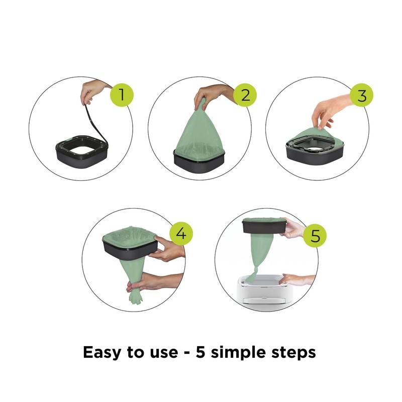 LitterLocker Refills – Square Eco Refill 1pk – Compostable cat