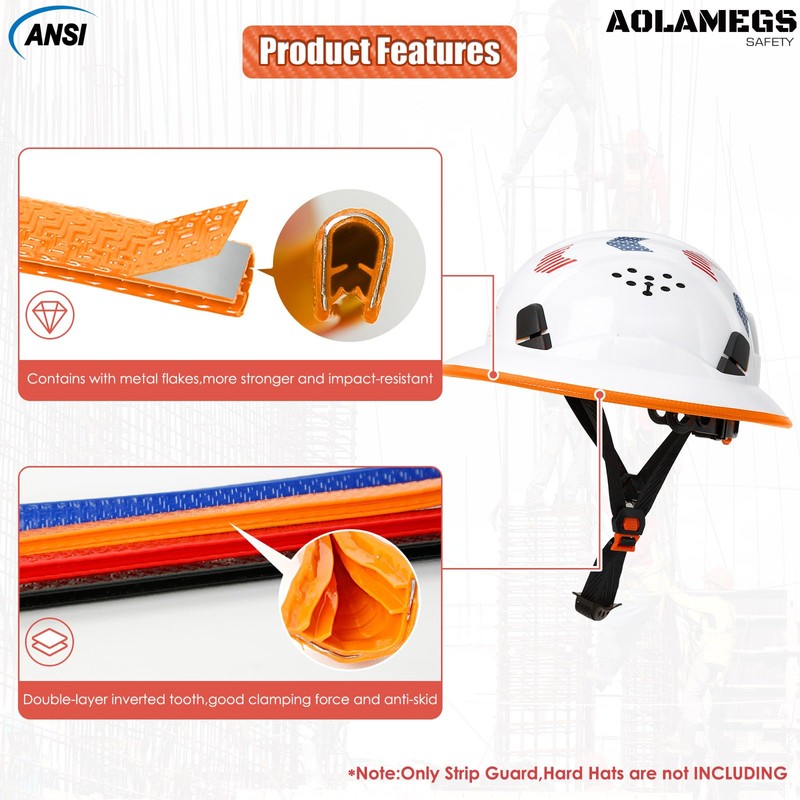Aolamegs Safe Full Brim Hard Hat Guard, Hard Hat Accessories,