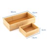 Hanseküche Bamboo Storage Boxes, Set of 2, Wooden Organiser Boxes,