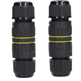 2PCS Junction Box Connector 400V/40A Ø 10mm -14mm, IP68 Waterproof Power Cable Junction Box,Connector 4 Core for Outdoor Waterproof Equipment, Street Lights, Buried Lights, Garden Lights