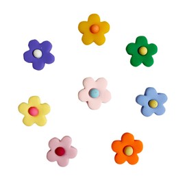 Colorful Flower Fridge Magnets, Daisy Flower Refrigerator Magnets for Whiteboard Refrigerator Office Photo Cabinet Bulletin Board Decoration, 8 PCS