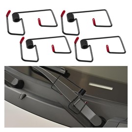 DUSCOKE Windshield Wiper Arm Pressure Spring Booster with Silicone Cover, Car Window Wiper Tension Accessory for Improved Visibility in Rain & Snow, Enhance Wiper Arm Performance (4PCS/Red)