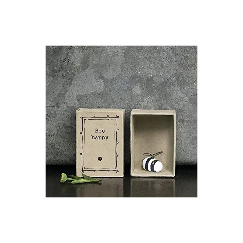 Bee Happy | Ceramic Bee | Cracker Filler | Matchbox
