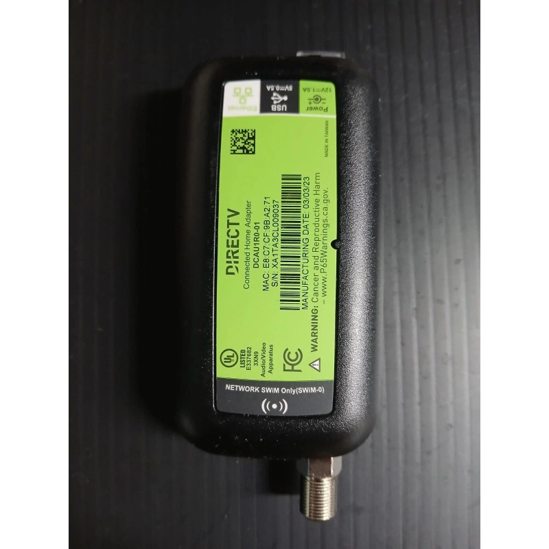 DIRECTV DECA BROADBAND CINEMA DCAU1R0-01 ETHERNET TO COAX ADAPTER AC