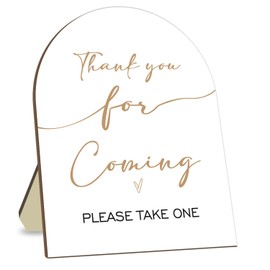 Thank You Sign for Guests, Bridal Shower Baby Shower Decoration Sign, Wedding Shower Favors Sign, Birthday Party Decor Supplies, Thank You for Coming Please Take One Sign 9 * 11IN