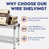 Shelving Inc. 14" d x 24" w Chrome Wire Shelving