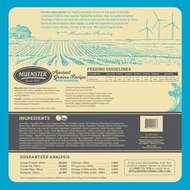 Muenster Ancient Grains Ocean Fish Dry Dog Food, 22lb - Gluten-Free, High Protein, Digestive Support