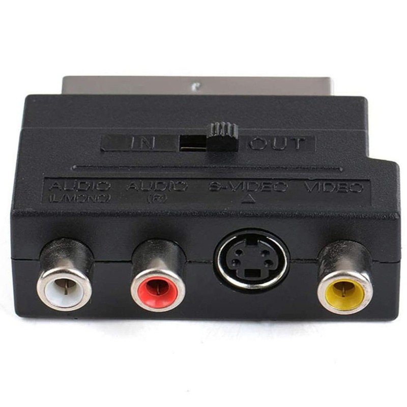 AYMBH Switchable RGB SCART to 3 x RCA (Phono) &