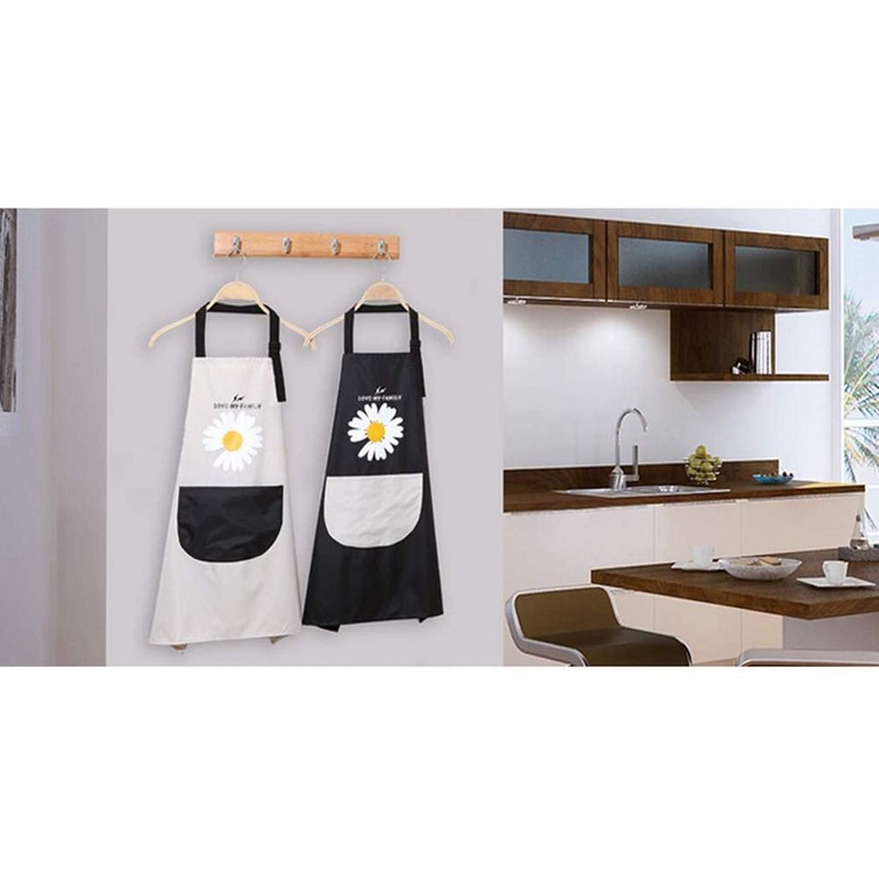 Voarge 2 Small Daisy Kitchen Aprons Adjustable Washable Waterproof Oily