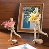 Air Plant Holder Wooden Jointed Mannequin - Adjustable Tabletop Air