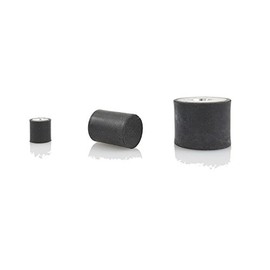10 x Rubber Buffer Type E Diameter 15 mm 10 mm M4 WTB® Rubber Metal Buffer with Single-Sided Inner Thread Metal Parts Galvanised Steel Natural Rubber Hardness 55 ° Shore