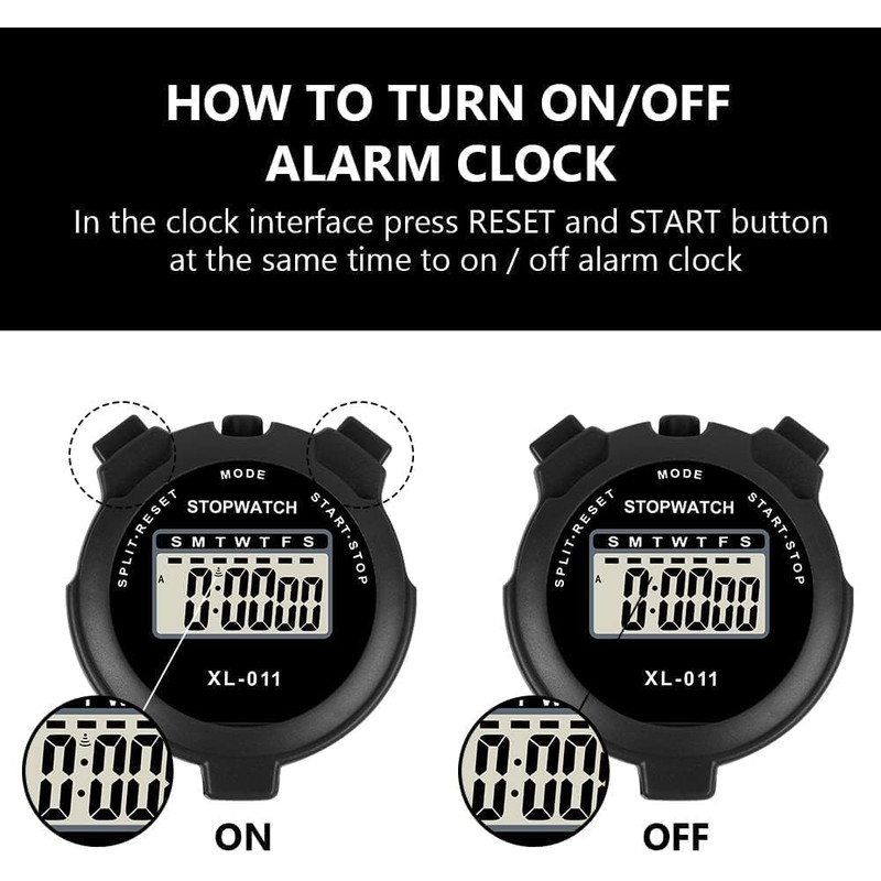 Digital Sports Stopwatch Timer, Multi-Function Large Display Stopwatch With Countdown