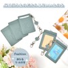 Wasenn Women's Pass Case with Reel Included, Double-Sided, Popular, Stretchable,