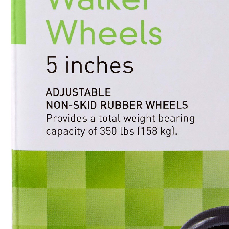 McKesson Universal Walker Wheels, Adjustable, 5 in Caster Wheels, 1