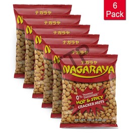 Nagaraya Cracker Nuts Hot n Spicy 5.64 Ounce Packages, Pack of 6