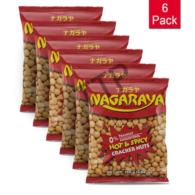 Nagaraya Cracker Nuts Hot n Spicy 5.64 Ounce Packages, Pack