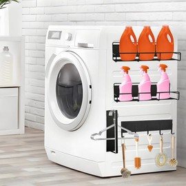 BOUTICOL 4 PCS Magnetic Shelves for Washing Machine Magnetic Washing Machine Shelf Magnetic Laundry Organizer Magnetic Hanger Holder for Laundry Room