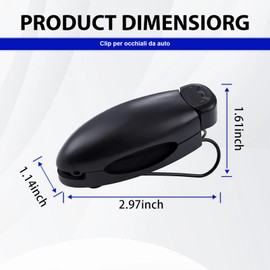 taluoka 2 PCS Car Sun Visor Sunglass Anti-Scratch Storage Clip, Plastic Sponge Soft One-Handed Operation Glasses Card Ticket Holder, Portable Modification Accessories, Suitable for Most Cars (Black)