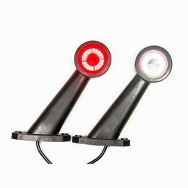 Web Truck 2 x Rubber Side Light Position Light 12 V 24 V White Red for Lorry Car Trailers Tow Truck on a Long Sloping Caravan etc