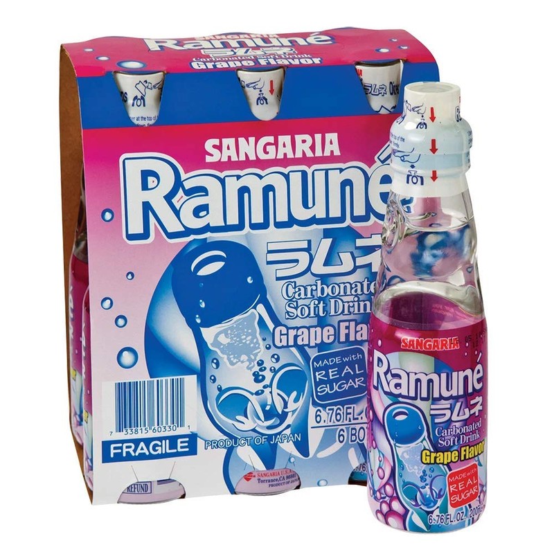 Ramune Japanese Marble Soda Choose your flavor (Grape)