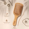 Bamboo Wooden Hair Brush with Natural Pins, Paddle Brush, Bamboo