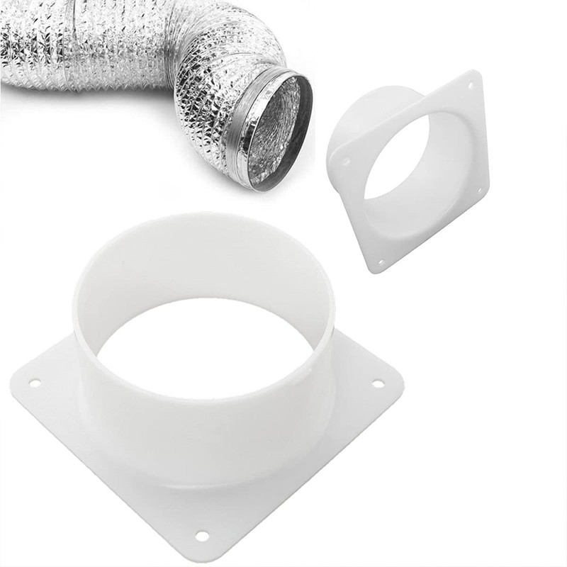 ZRM&E Plastic Air Duct Connector Flange Panel 4" Dryer Vent