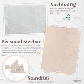 nagu® Baby Gifts Wooden Footprints for Newborn Baby Footprints Footprints Handprints Frame Newborn Baby Kids Birth Decoration