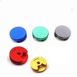 1pcs Metal Buttons for 3DS 3DS XL 3DS LL Analog Controller Stick Cap 3D Joystick Cap for 2DS New 2DS 3DS LL XL Thumbstick Button (Yellow)