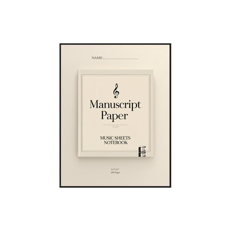 Music Sheets Notebook, manuscript Paper Blank Sheets:: Music Composition, 200