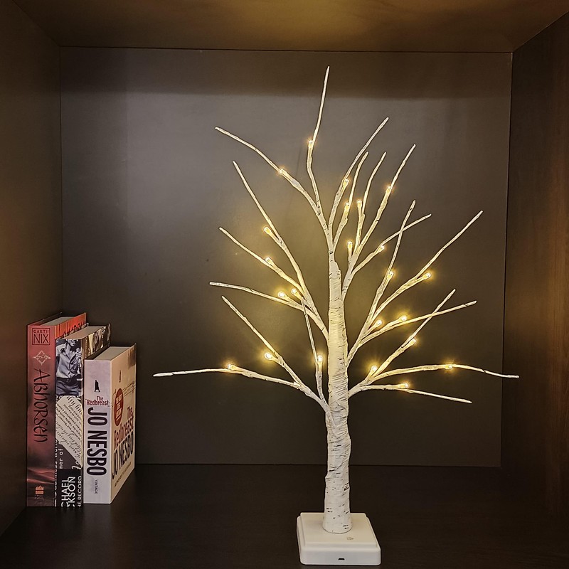 pete mici Tree Lamp, 2FT 24LT LAMP, Birch Tree-Warm White,