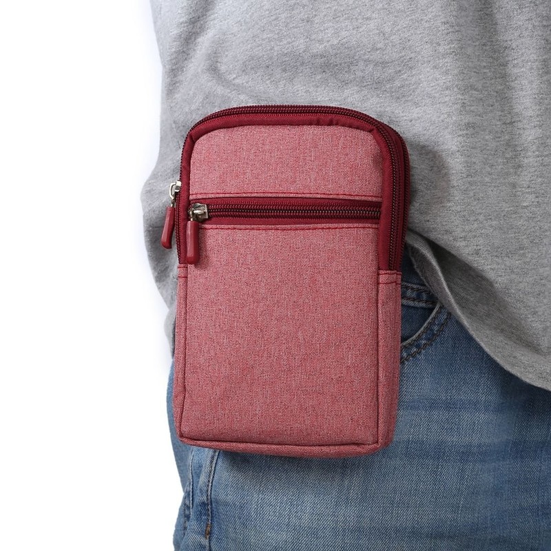 DFVmobile - Universal Multi-Functional Vertical Stripes Pouch Bag Case Zipper