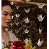 10Strings 5.9" Big Size Premade White Origami Paper Cranes Garlands