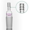 BorinGlass Glass Straight Inlet Adapter with 24/40 Joint and 10