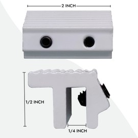 NU-SET Lock | Tamper Resistant Sliding Window Lock | Double Hex Screw Window Lock for Window Security | Home Improvement & Door Hardware, 2 Packs, White