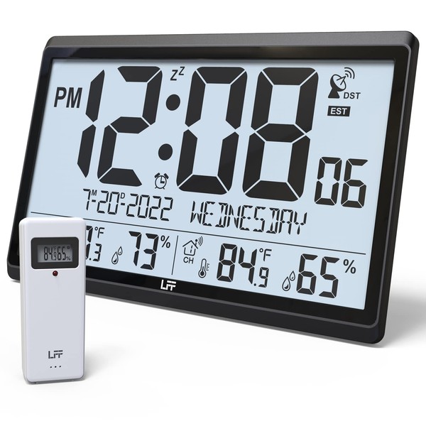 LFF Atomic Clock/Never Needs Setting, Battery Operated, Atomic Wall Clock