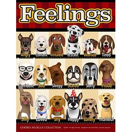 Gerard Aflague Collection 18" x 24" Feelings/Emotions Poster - Offset Printed, Cold Lamination Only - Multicolor