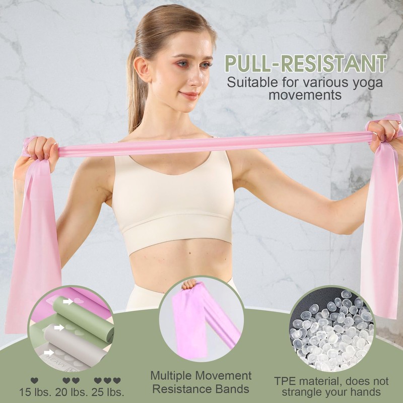 Chamgeco Professional Resistance Bands 3-Pack, Long TPE Elastic Exercise Bands