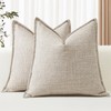 OTOSTAR Pack of 2 Deep Beige Decorative Pillow Covers 14x14