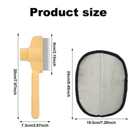 Pet Grooming Gloves & Combs, Double-Sided Electrostatic Pet Hair Removal Mitt Multi-Functional Reusable Animal Hair Remover Tools for Carpet Sofa Clothing Furniture