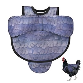 CLYORA Chicken Saddles for hens, Chicken Apron Back Protector for Hens with Adjustable Strap, Chicken Hen Mating Saddle with Wing Protector (Black)