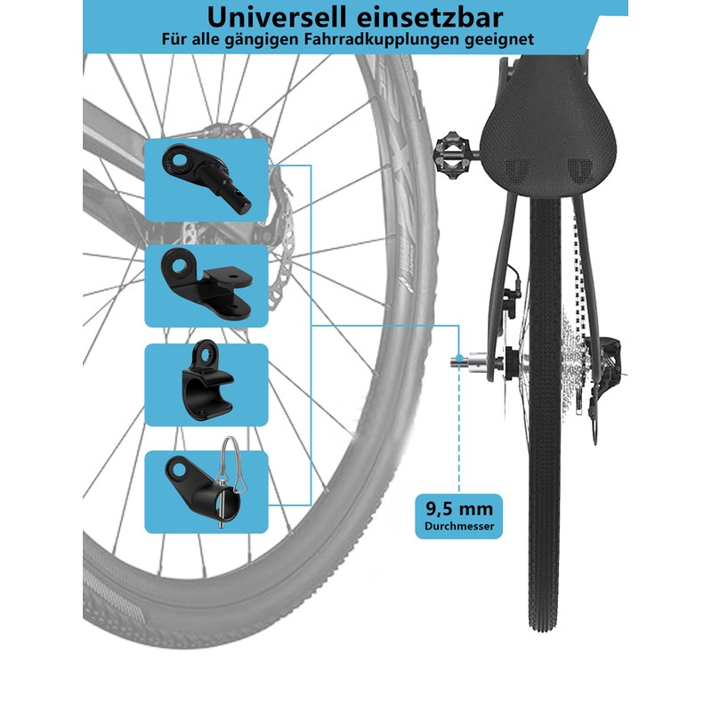 WildKids Thru Axle Adapter M12 for Bicycle Trailer Coupling, Bicycle