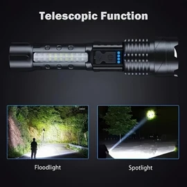 2 PCS Flashlights High Lumens Rechargeable, Tactical Flashlight, with 7 Light Modes, Ipx6 Waterproof, with Strobe, High Powered Flash Light, Camping 2025 Must Haves