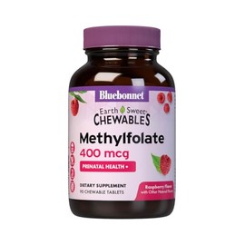 Bluebonnet Earth Sweet Cellular Active Methylfolate 400 mcg Chewable Tablets, 90 Count
