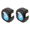 2Pcs Label Maker Tape 12mm Wide 13ft Long Waterproof Oil